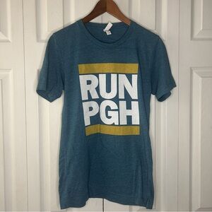 RUN PGH Blue Graphic Tee Pittsburgh